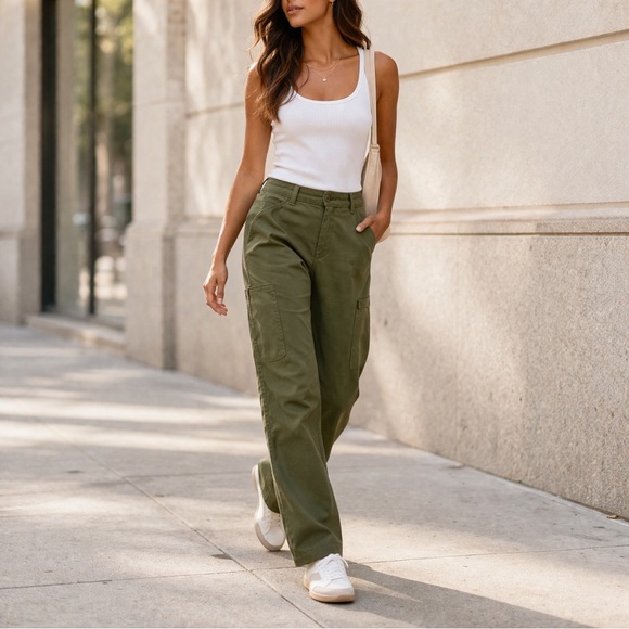 Prana Pants - prAna Halle Pants Olive Green Utility Hiking Stretch Zion Women’s 8